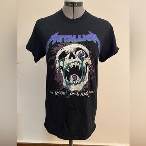 METALLICA M72 World Tour 2025 Tee | Teal Purple Skull Graphic
